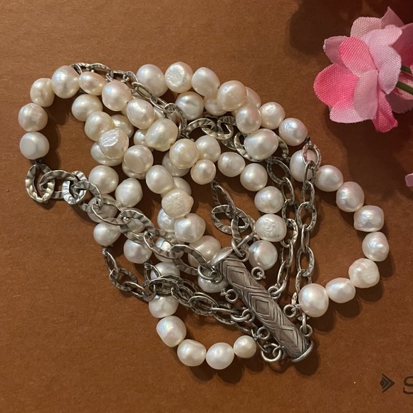 Silpada Rare Freshwater Pearl 5-Strand Bracelet B1575 - Picture 9 of 16